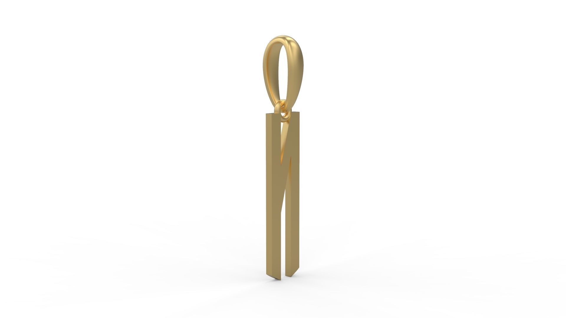 Initial Letters Pendant Crepitus N 3D print model_3
