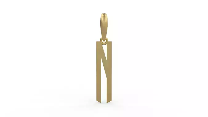 Initial Letters Pendant Crepitus N 3D print model