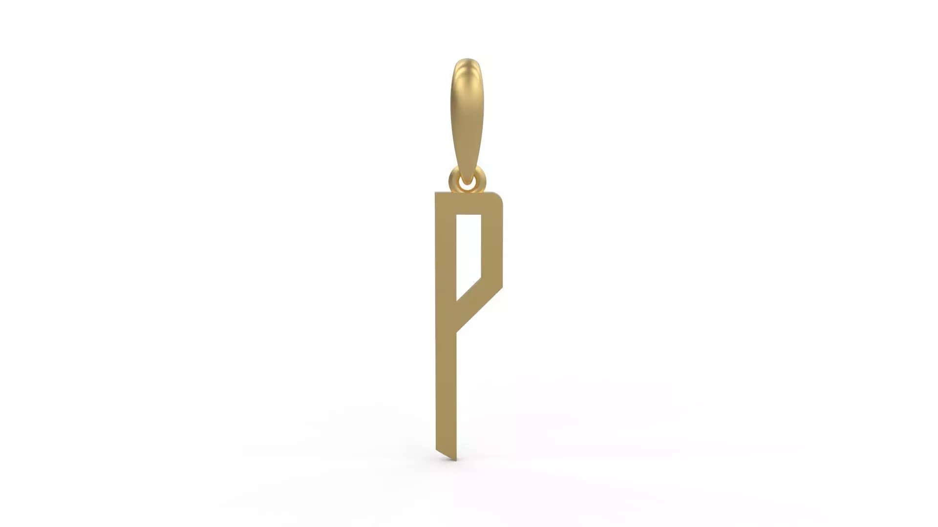 Initial Letters Pendant Crepitus P 3D print model_0