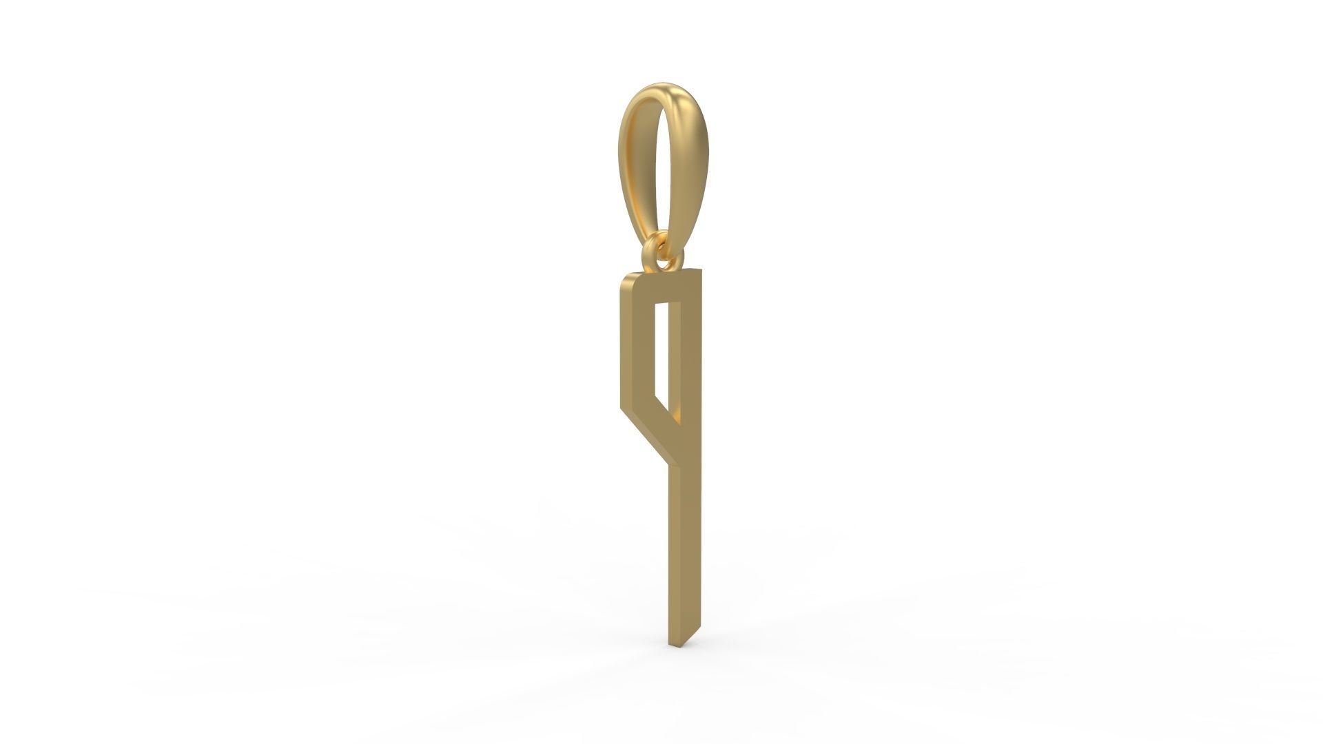 Initial Letters Pendant Crepitus P 3D print model_3