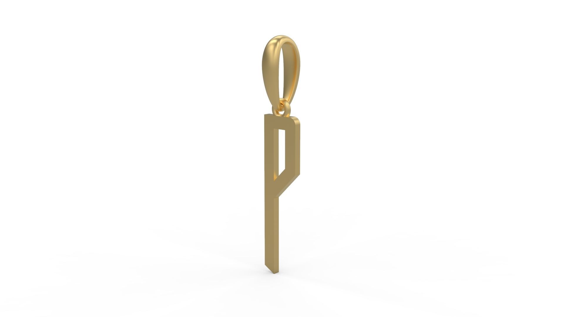 Initial Letters Pendant Crepitus P 3D print model_1