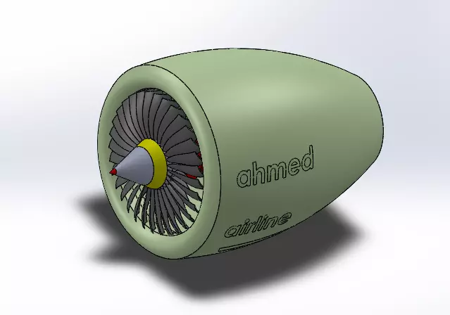 jet engine 3D model