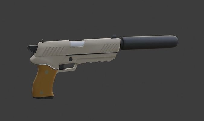 pistol Low-poly 3D model
