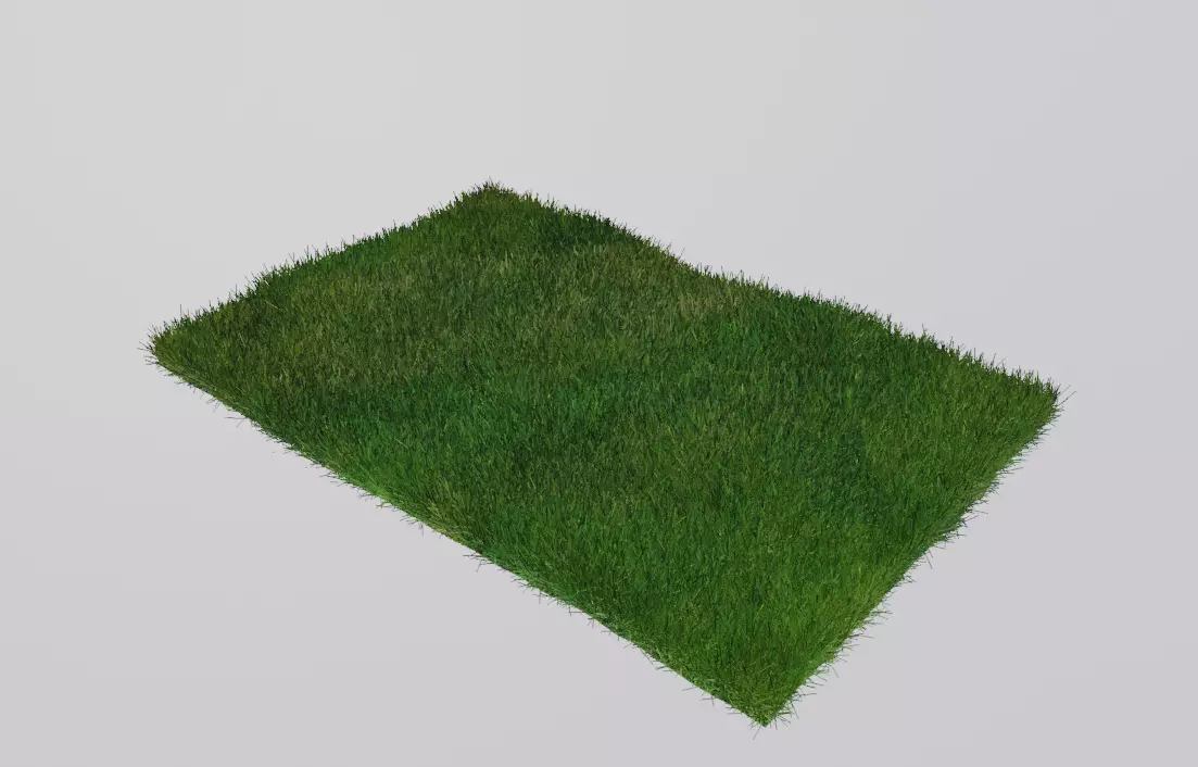 Grass piece of Low-poly 3D model_0