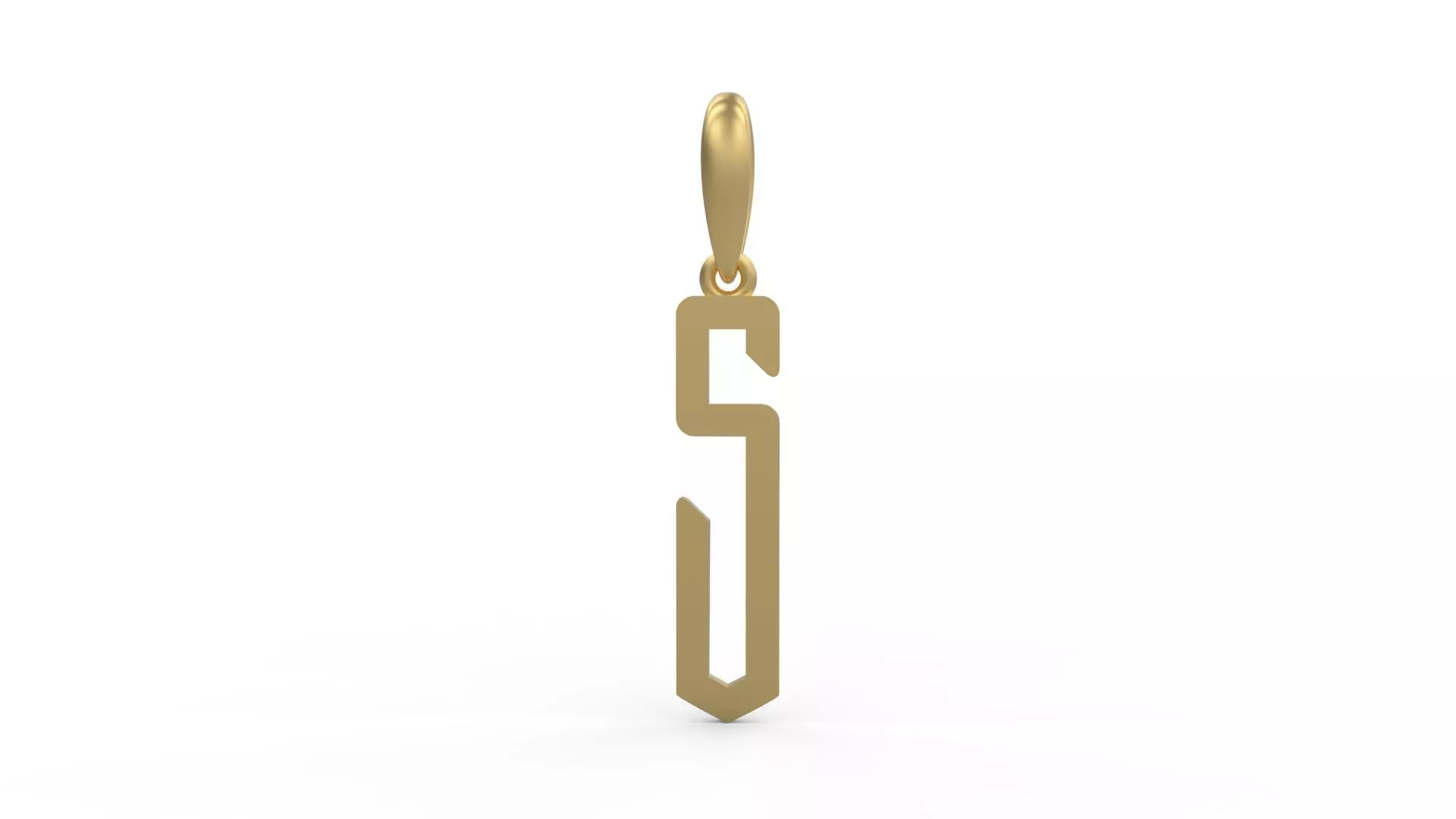 Initial Letters Pendant Crepitus S 3D print model_0