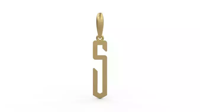 Initial Letters Pendant Crepitus S 3D print model
