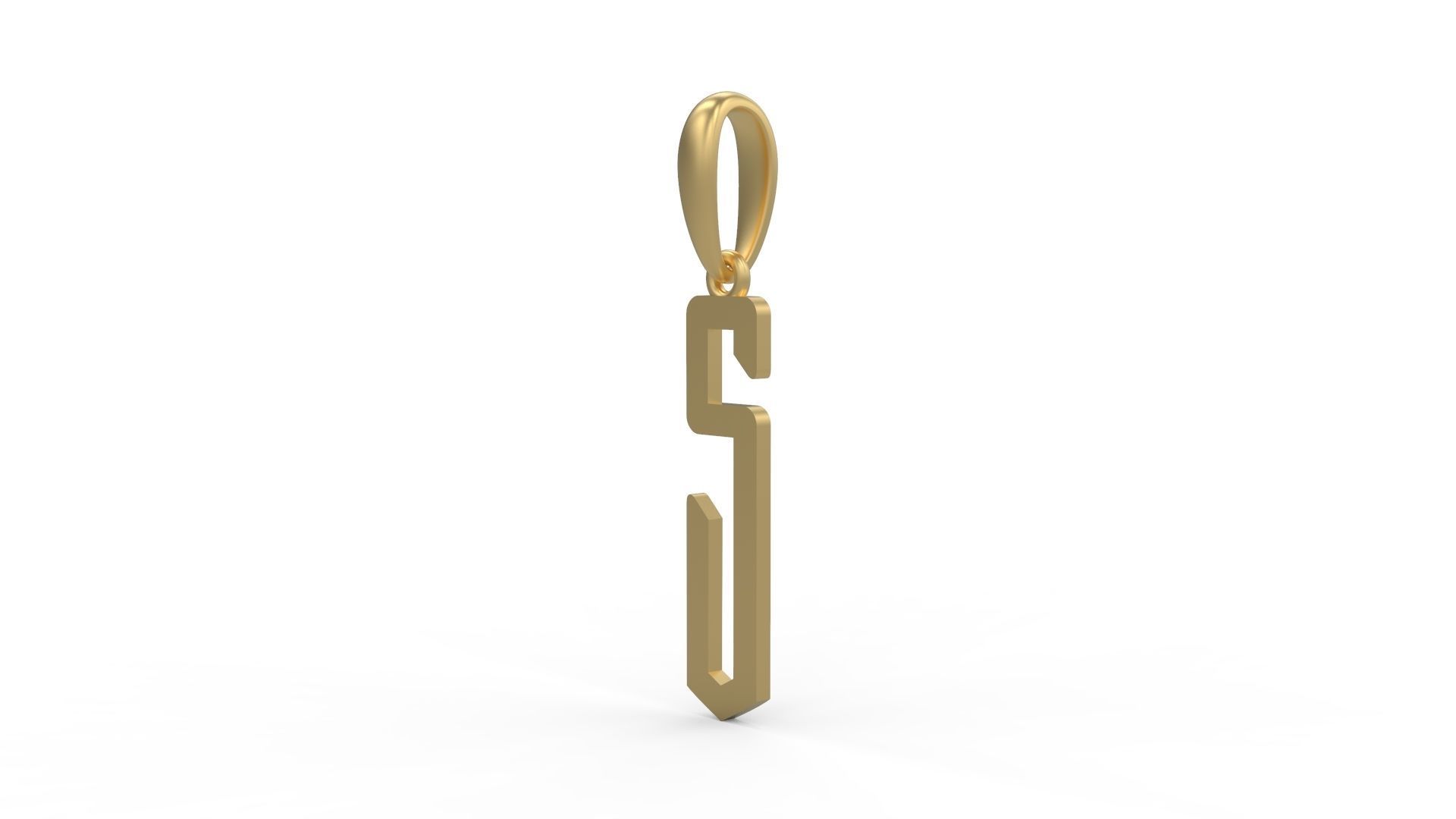 Initial Letters Pendant Crepitus S 3D print model_1