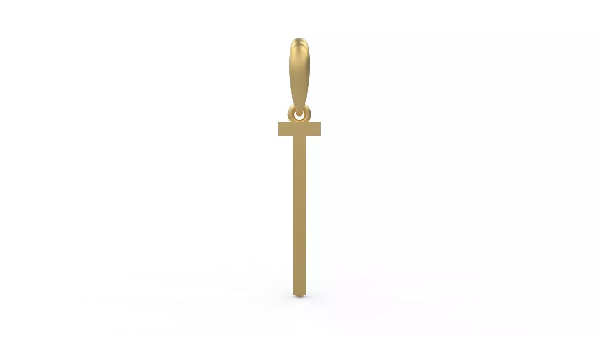 Initial Letters Pendant Crepitus T 3D print model_0