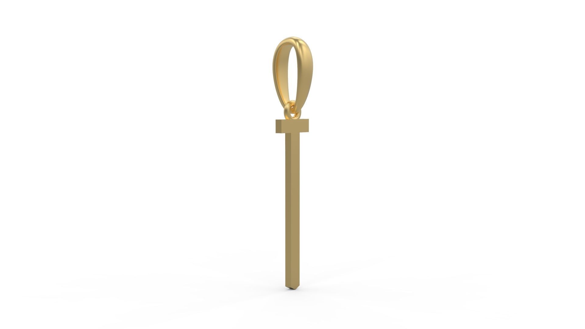Initial Letters Pendant Crepitus T 3D print model_3
