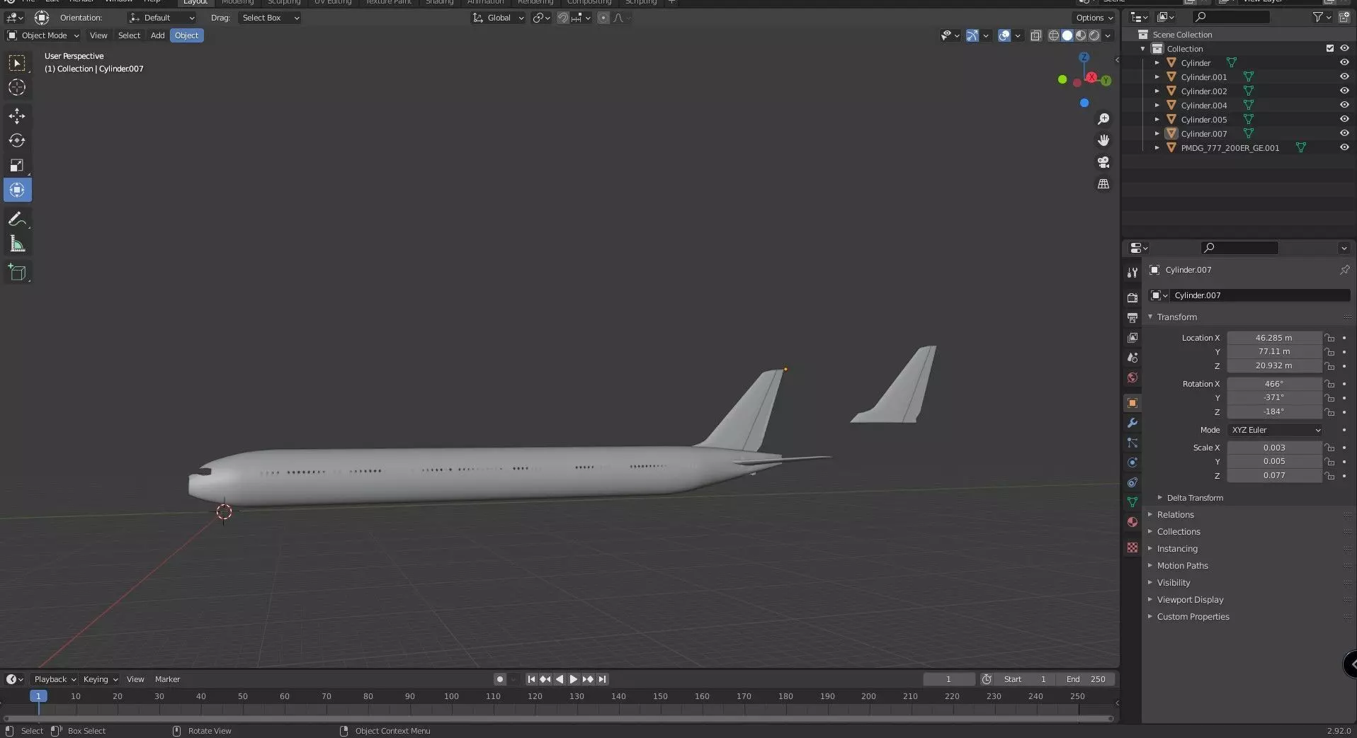 BOEING 777X taster test to my plane 777x Free 3D model