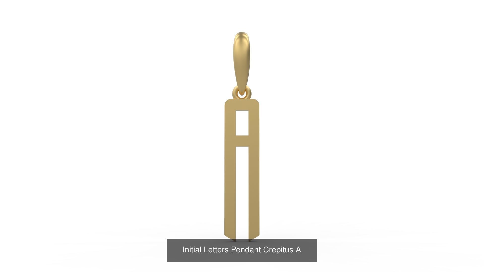Initial Letters Pendant Alphabets Crepitus 3D Model Collection_3