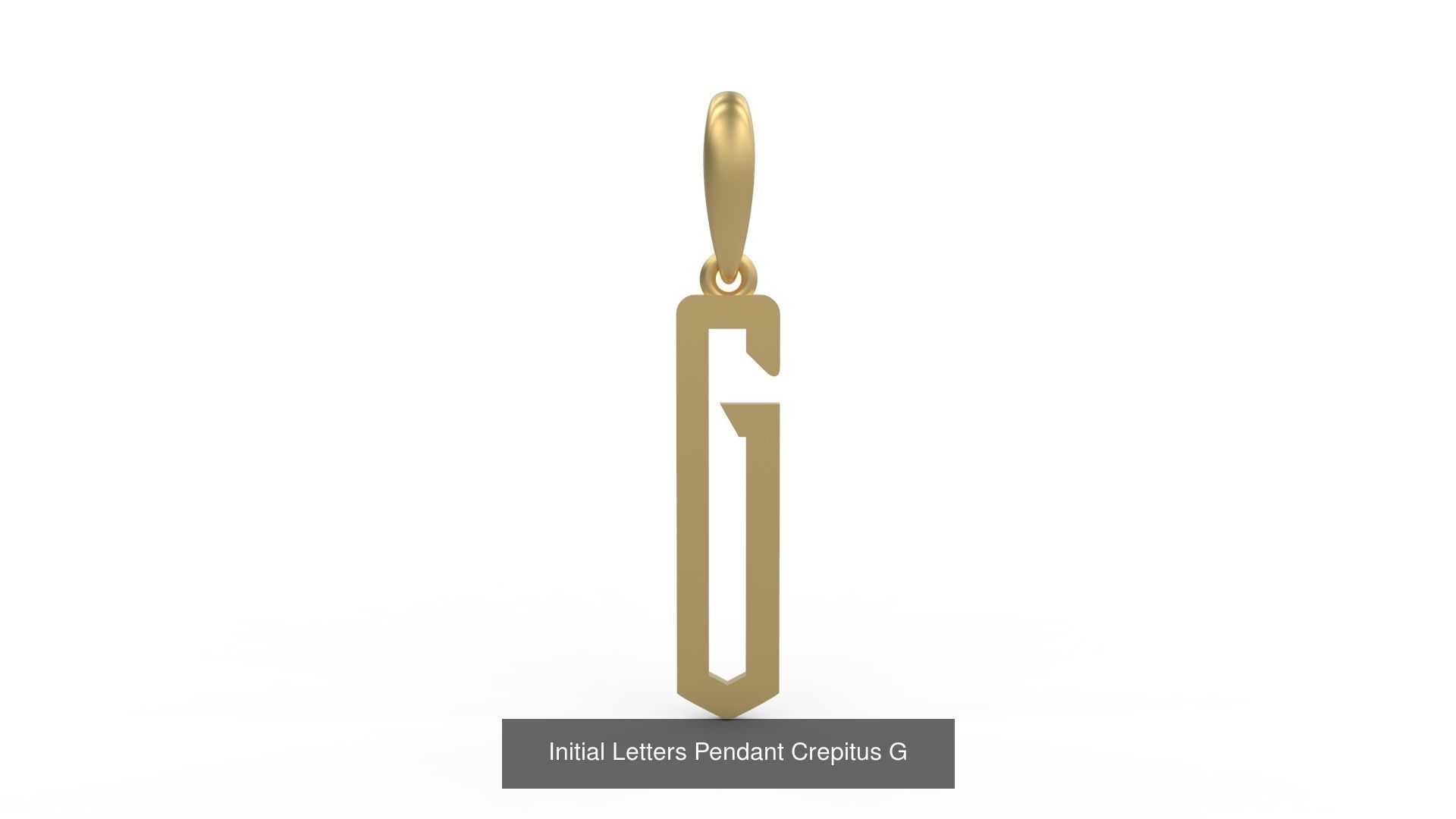 Initial Letters Pendant Alphabets Crepitus 3D Model Collection_9