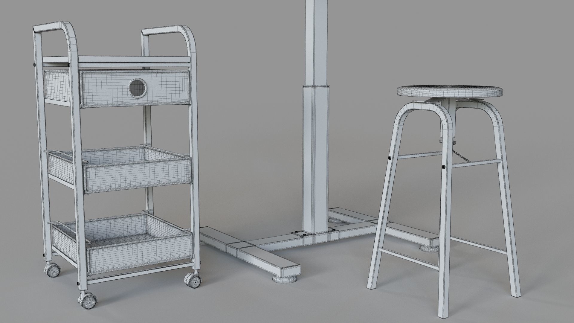 Sit Stand Draft Table Set by Artist Loft 3D model_12