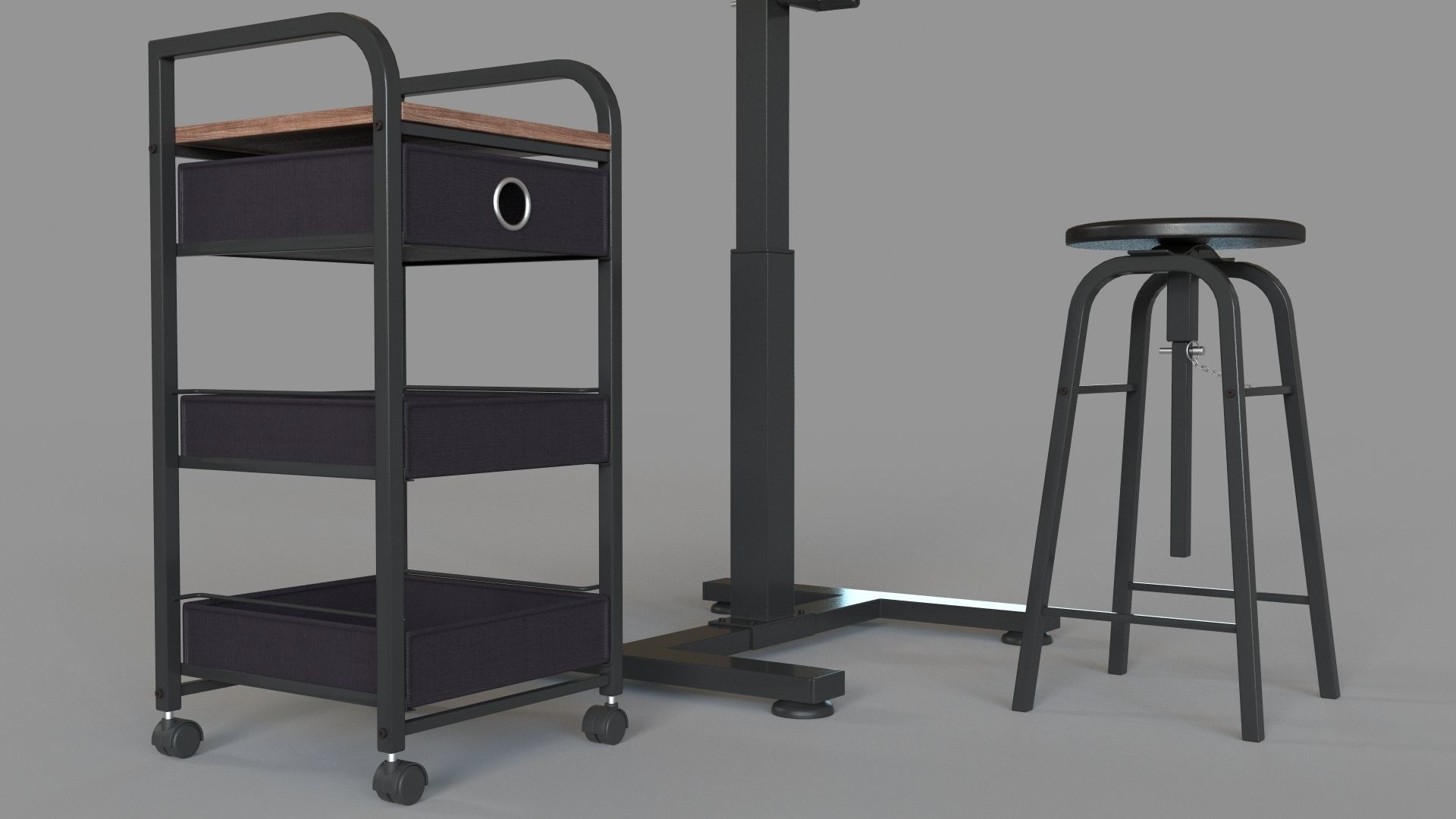 Sit Stand Draft Table Set by Artist Loft 3D model_7