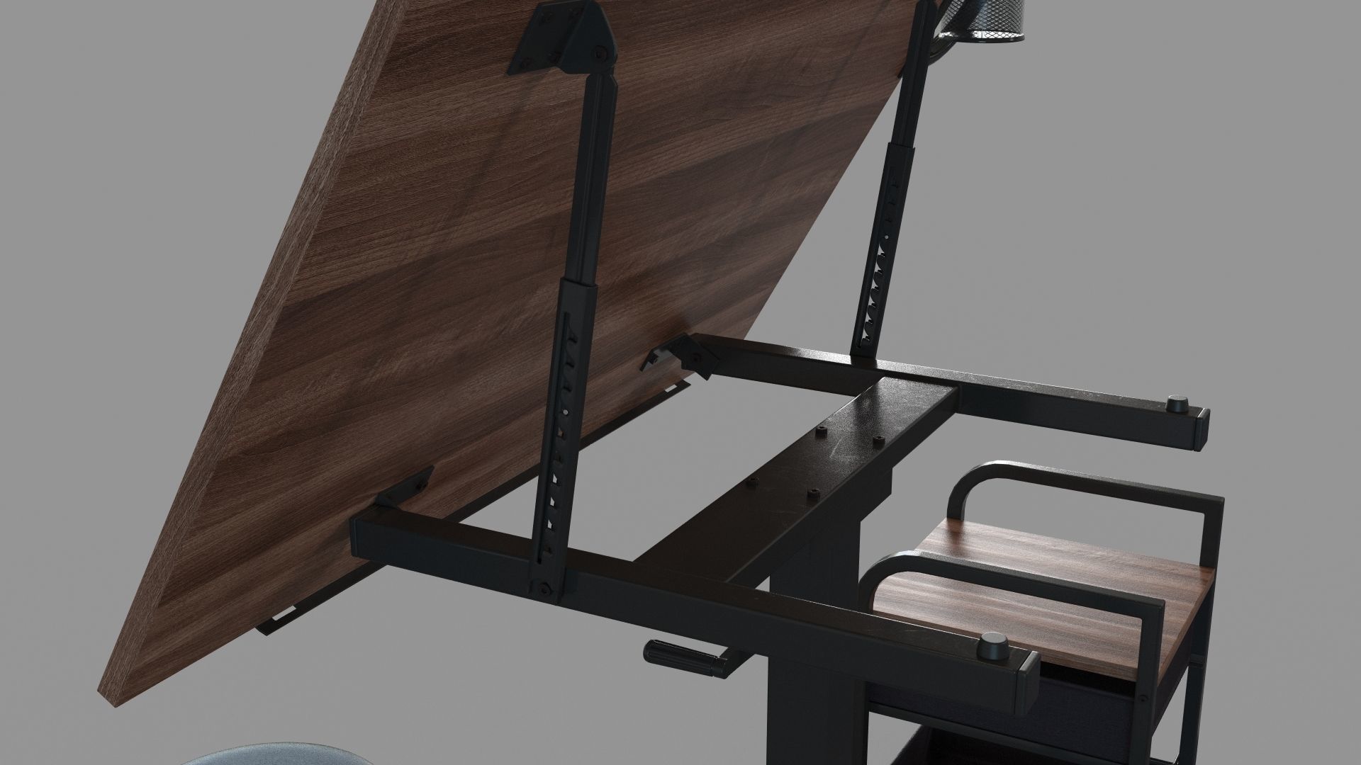 Sit Stand Draft Table Set by Artist Loft 3D model_10