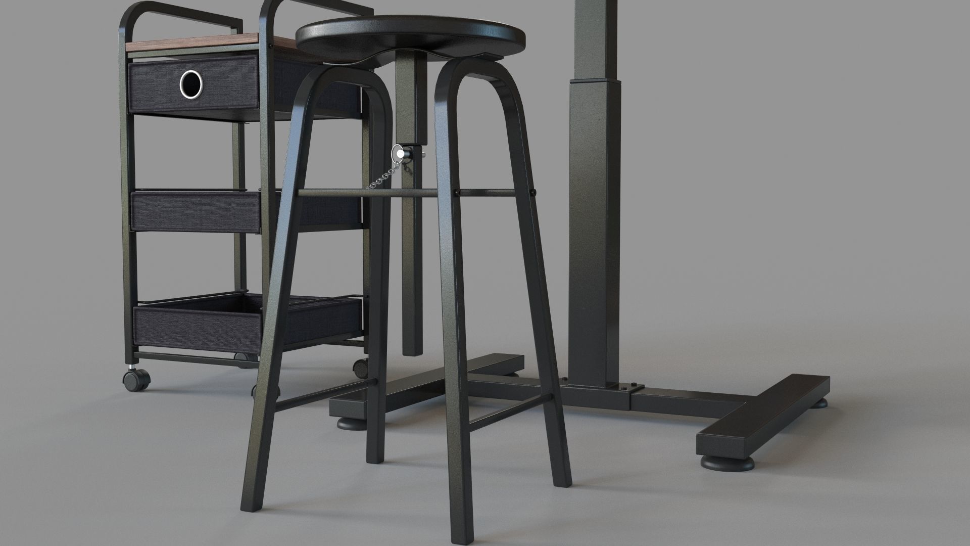Sit Stand Draft Table Set by Artist Loft 3D model_6