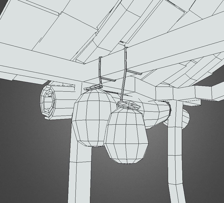 Medieval Cart Low-poly 3D model_13