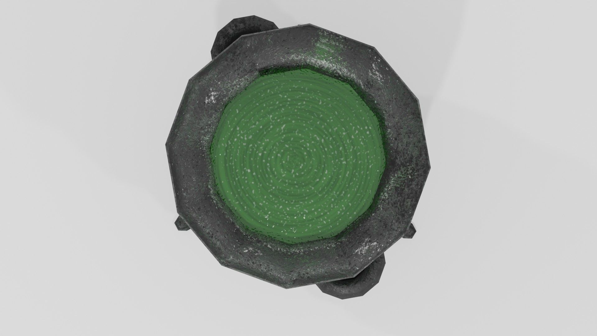 Stylized Cauldron with potion Part of Witch Interior pack Low-poly 3D model_4