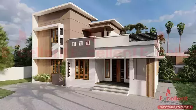 simple two story house 3D model