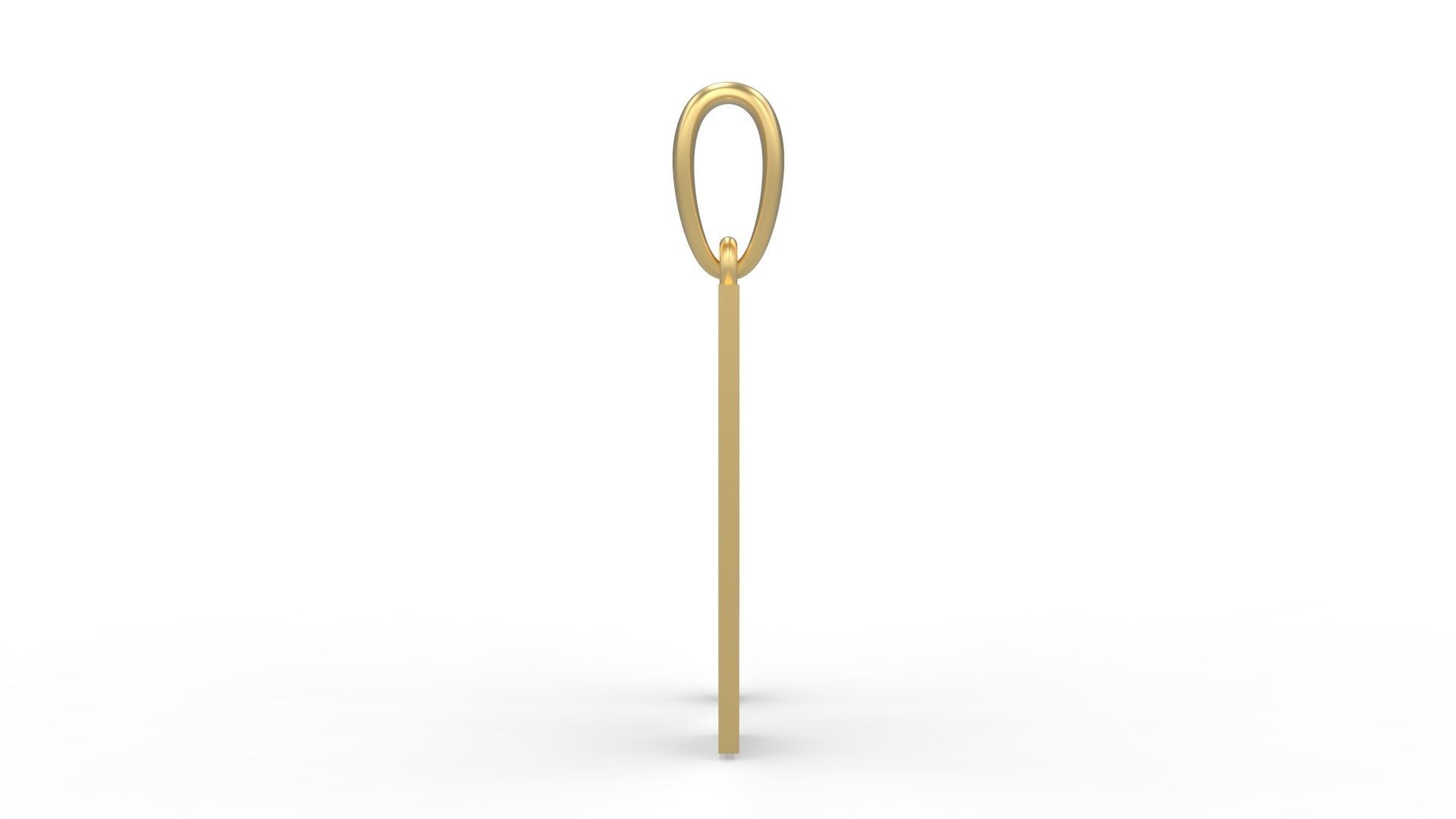 Initial Letters Pendant Deutsch Gothic A 3D print model_2