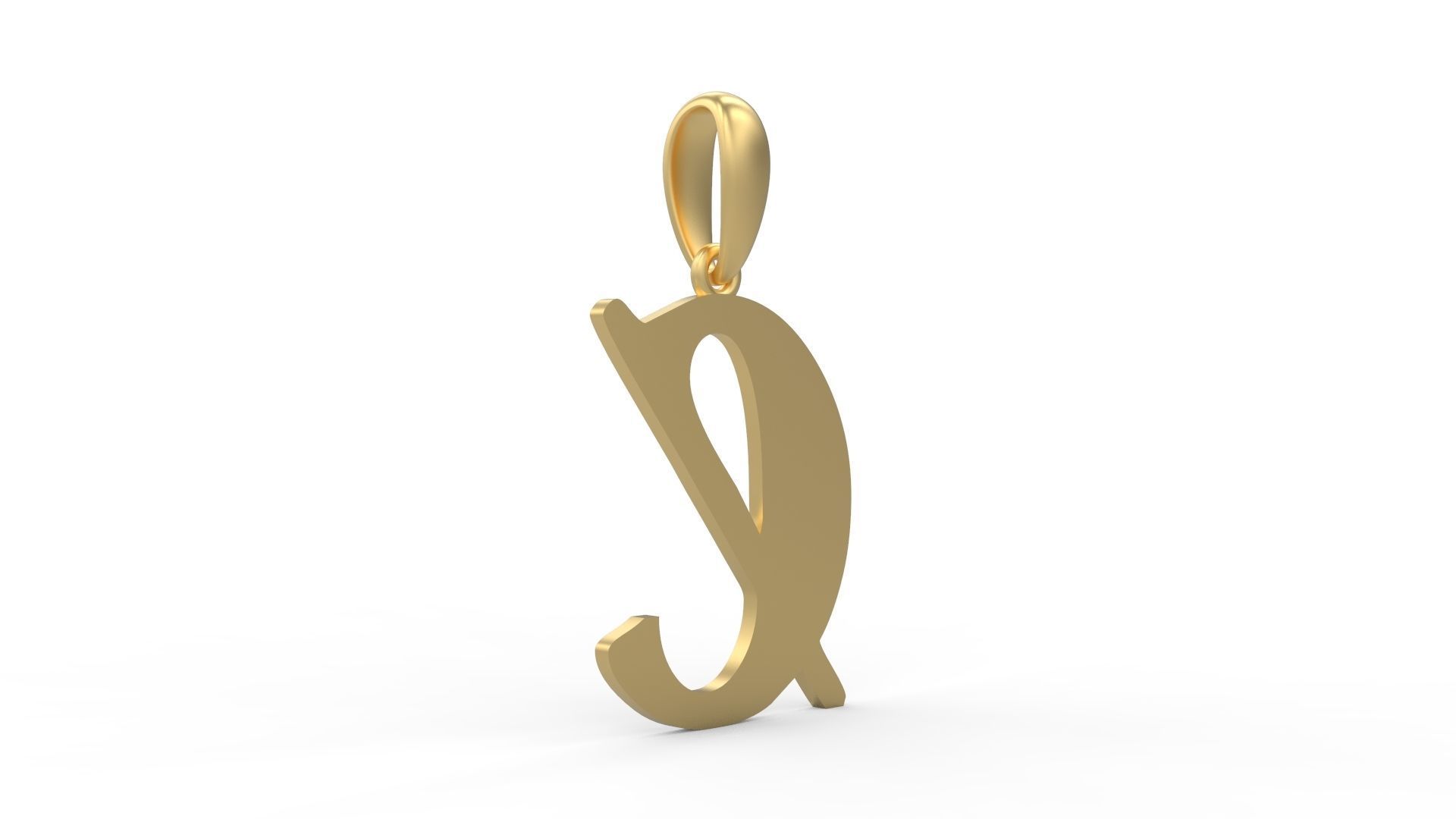 Initial Letters Pendant Deutsch Gothic C 3D print model_3