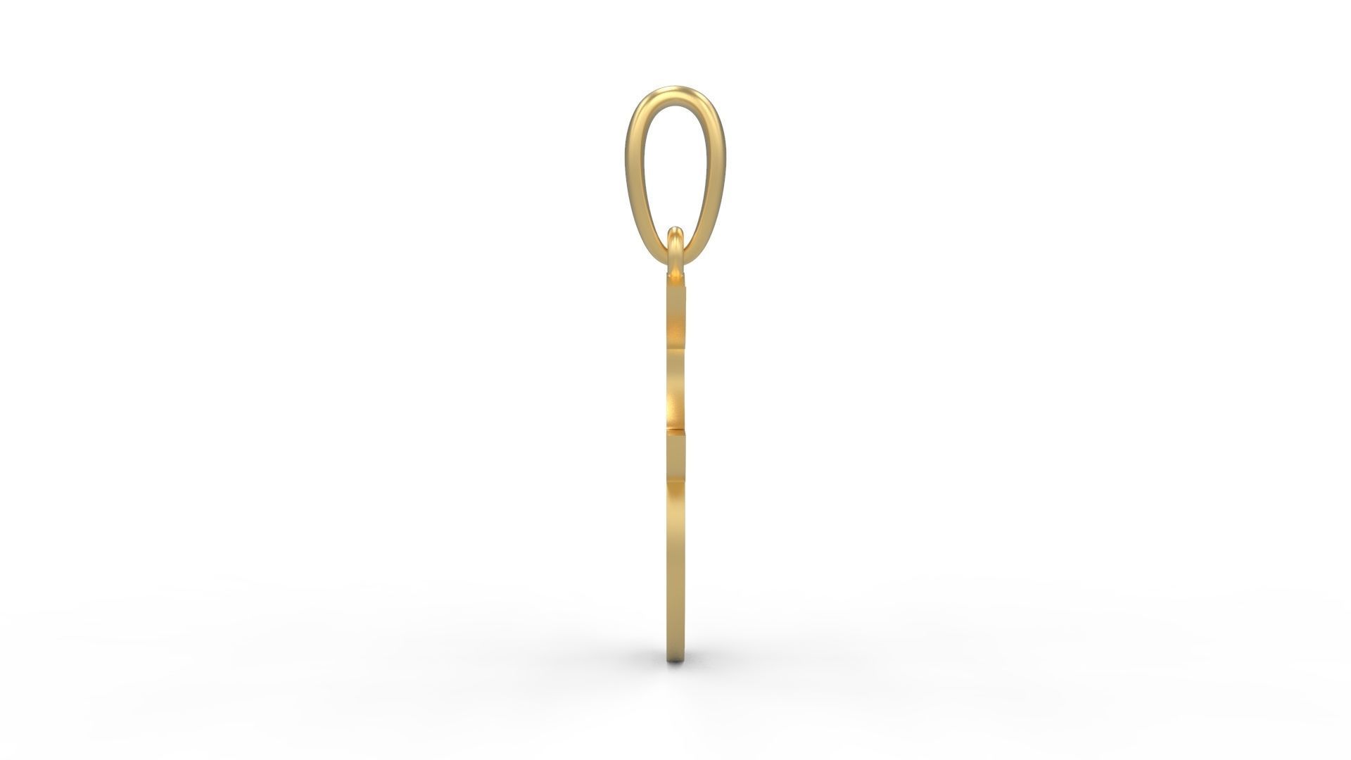 Initial Letters Pendant Deutsch Gothic F 3D print model_2