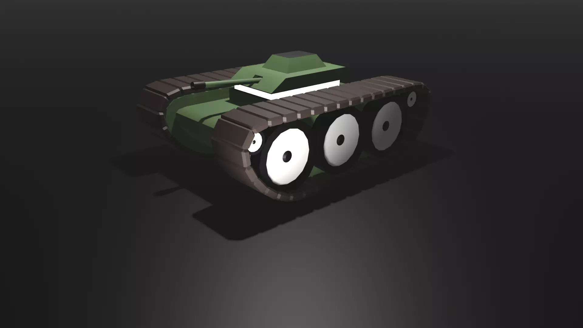 Basic Tank Model For begginers Free 3D model_0