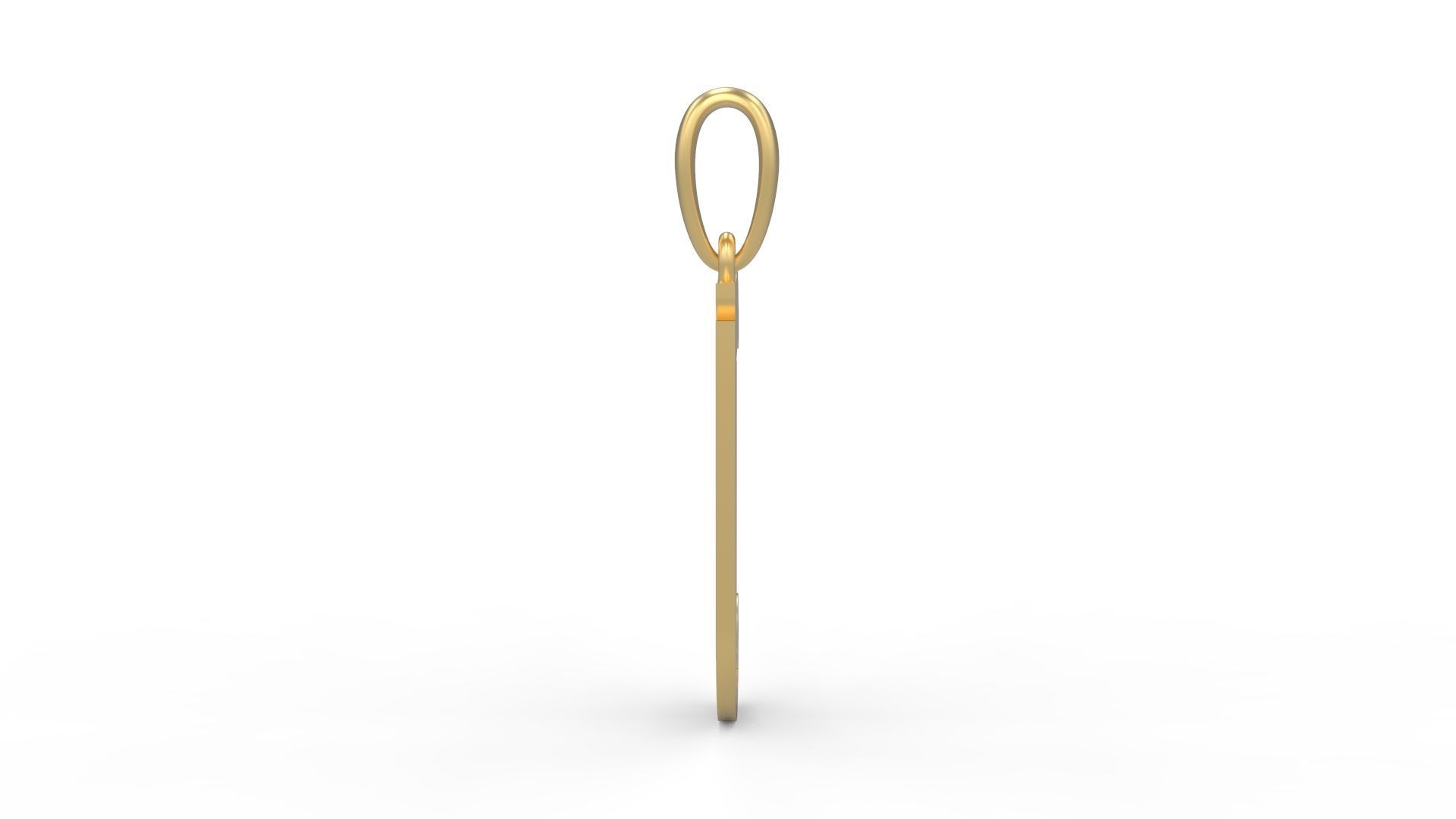 Initial Letters Pendant Deutsch Gothic J 3D print model_2