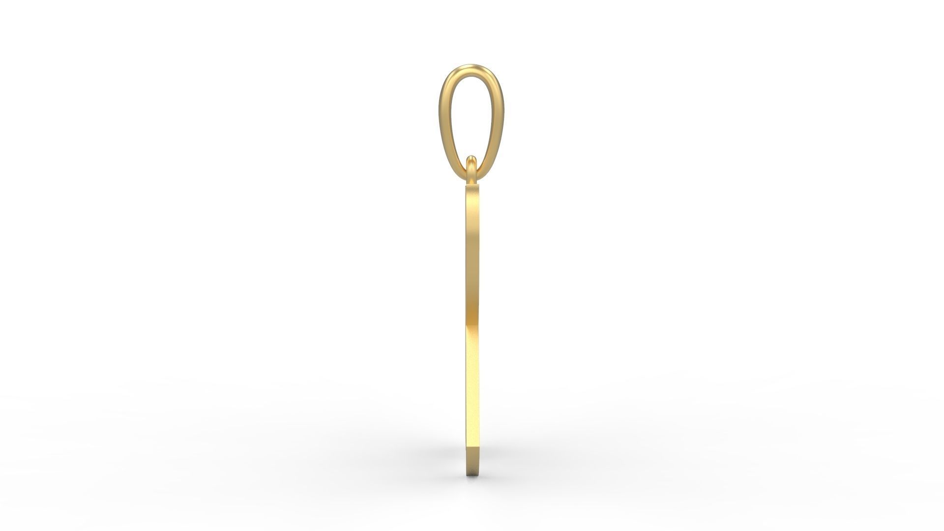 Initial Letters Pendant Deutsch Gothic K 3D print model_2