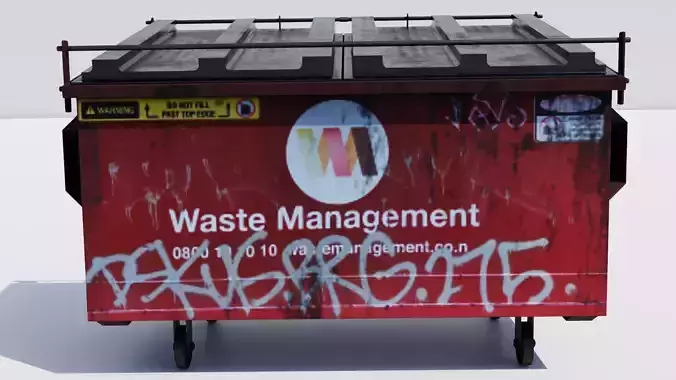 Industrial Waste bin 3D model