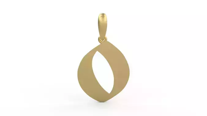 Initial Letters Pendant Deutsch Gothic O 3D print model