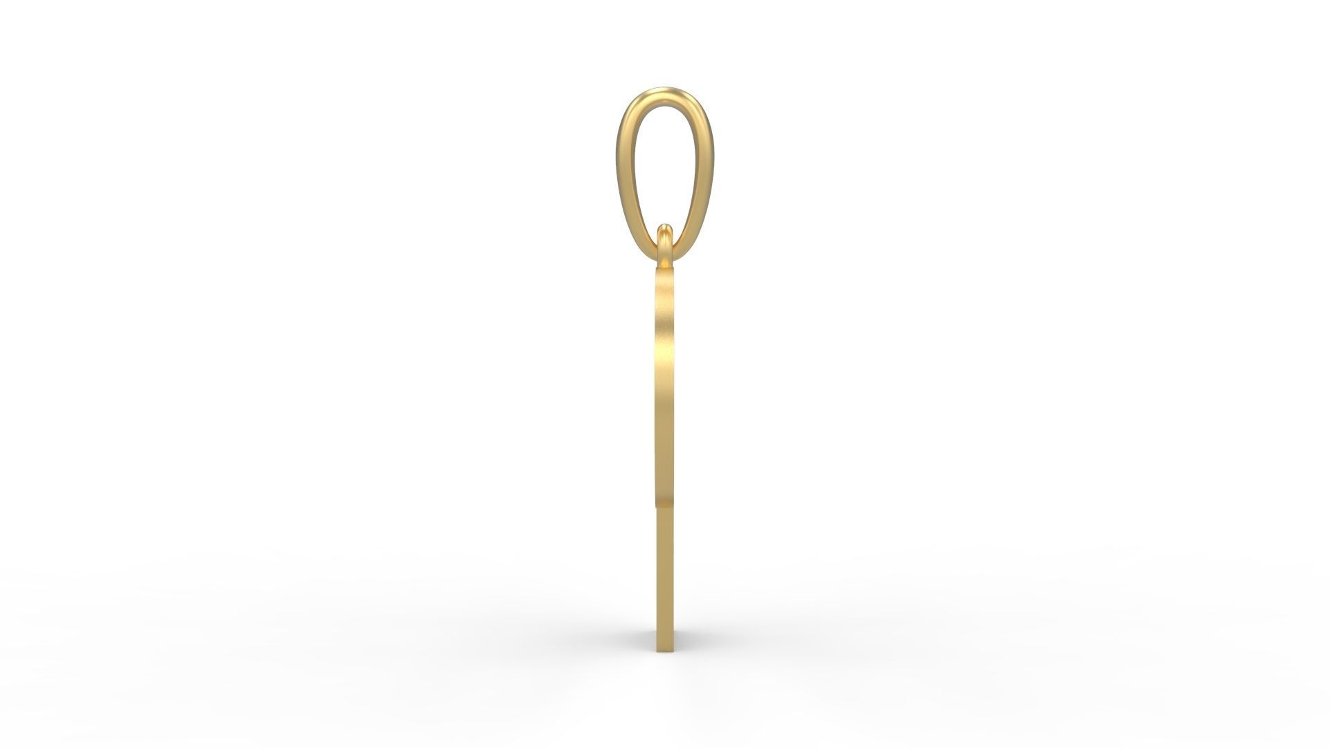 Initial Letters Pendant Deutsch Gothic P 3D print model_2