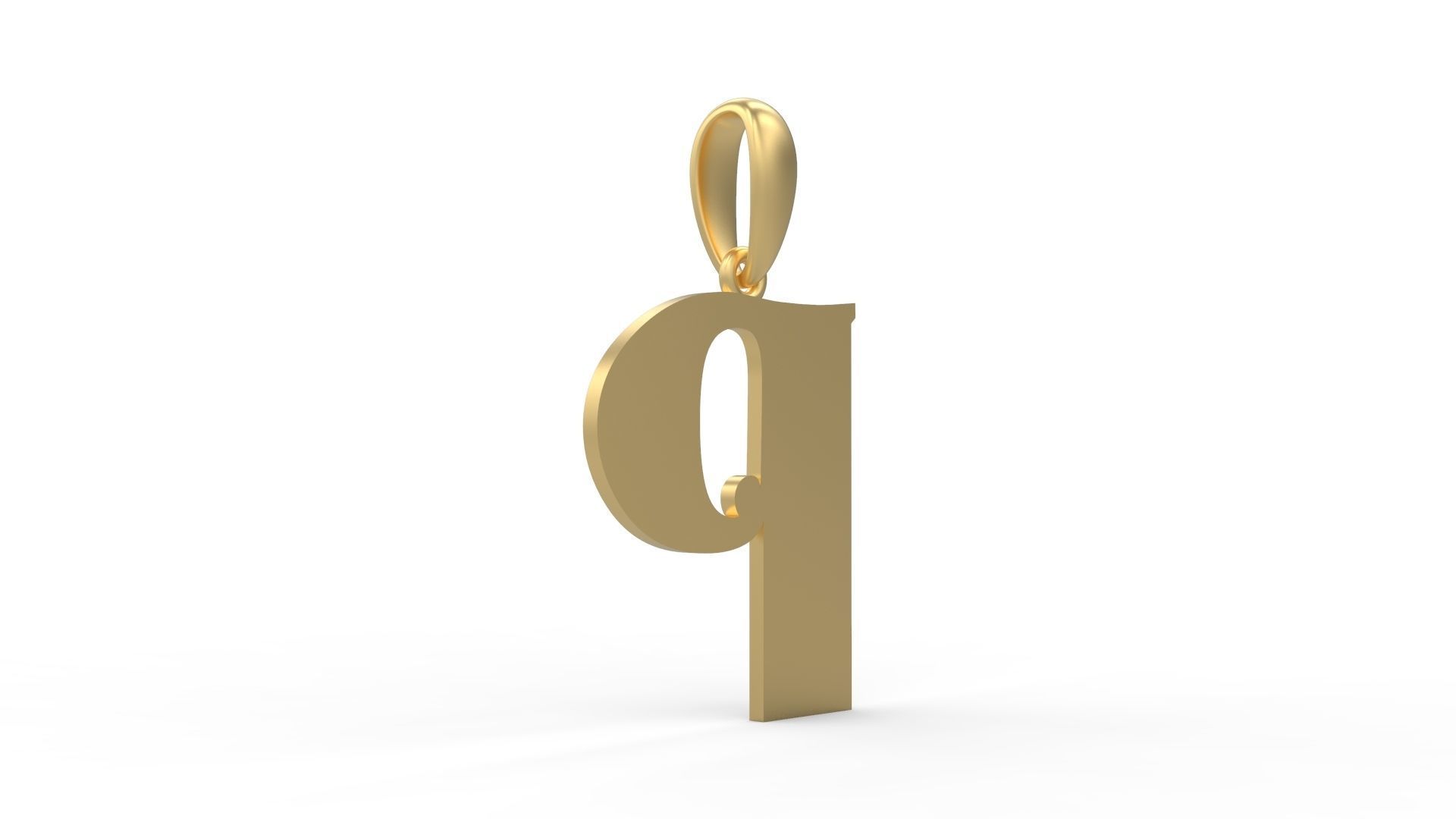 Initial Letters Pendant Deutsch Gothic P 3D print model_3