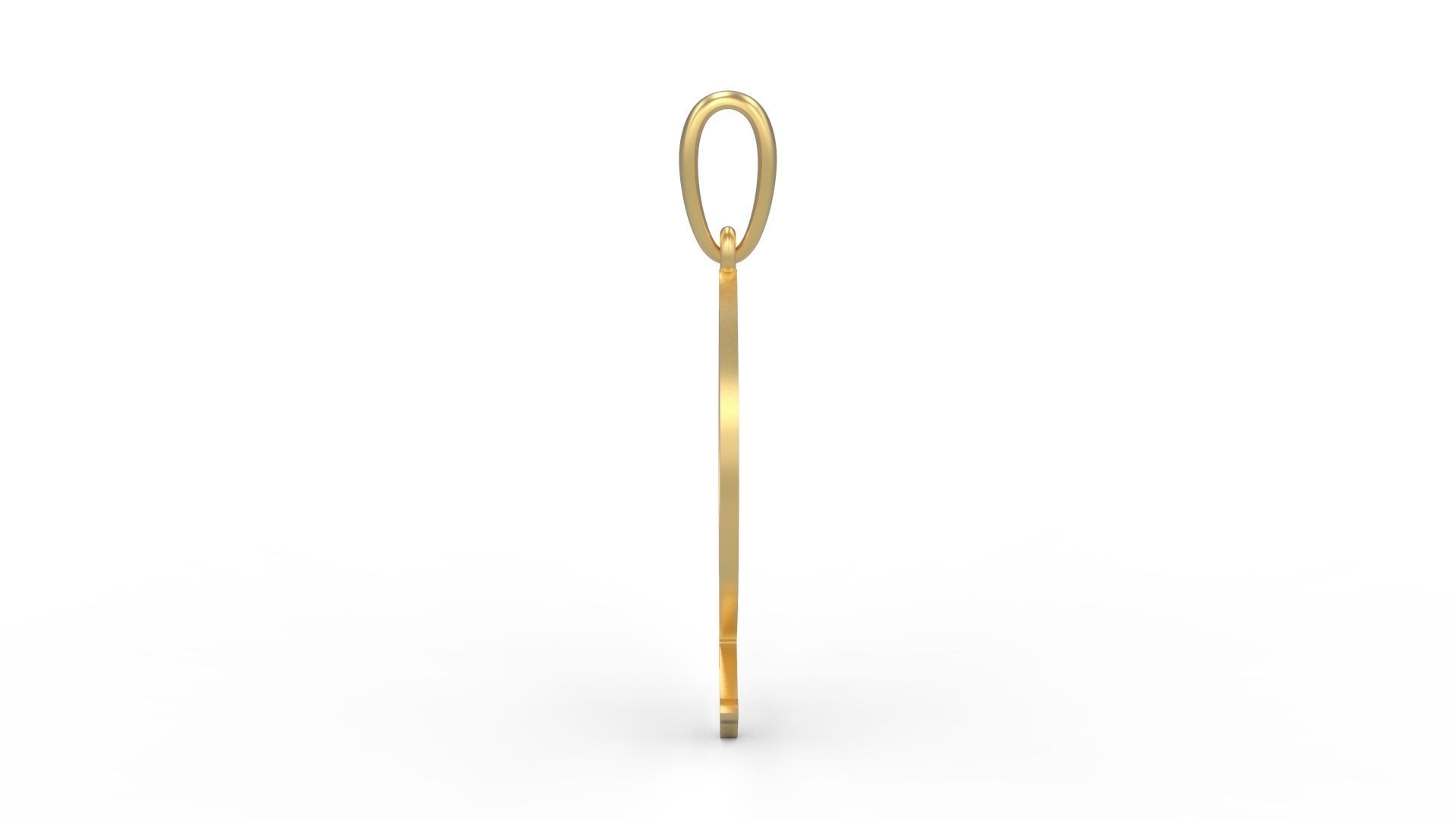 Initial Letters Pendant Deutsch Gothic Q 3D print model_2