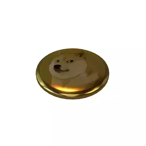 Pin Buttons 19 Dogecoin Low-poly 3D model