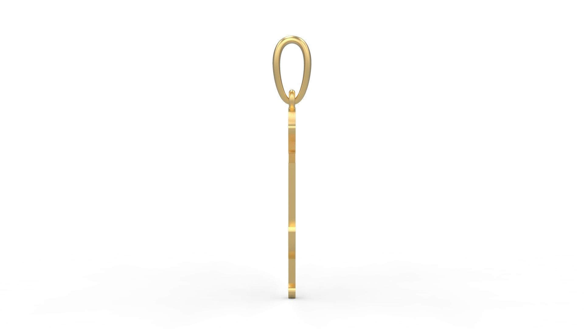 Initial Letters Pendant Deutsch Gothic T 3D print model_2