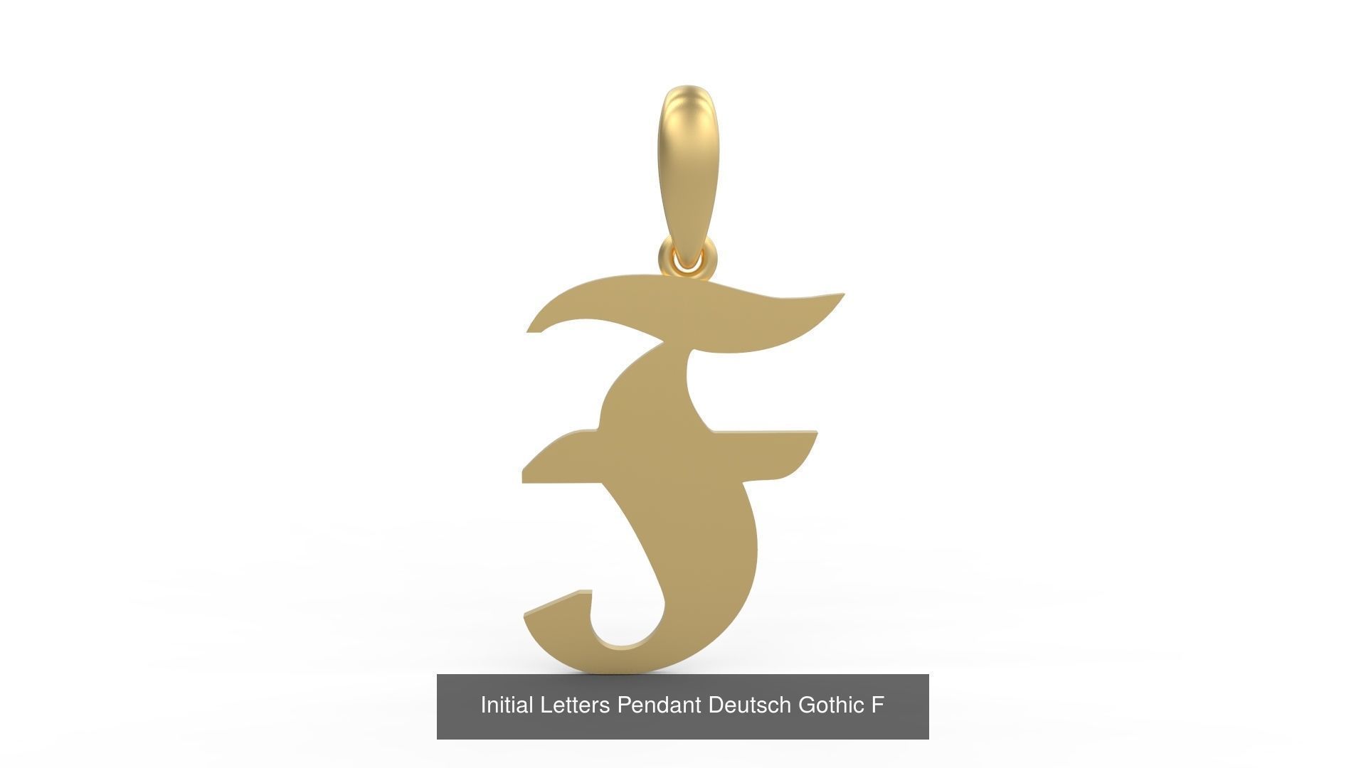 Initial Letters Pendant Alphabets Deutsch Gothic 3D Model Collection_8