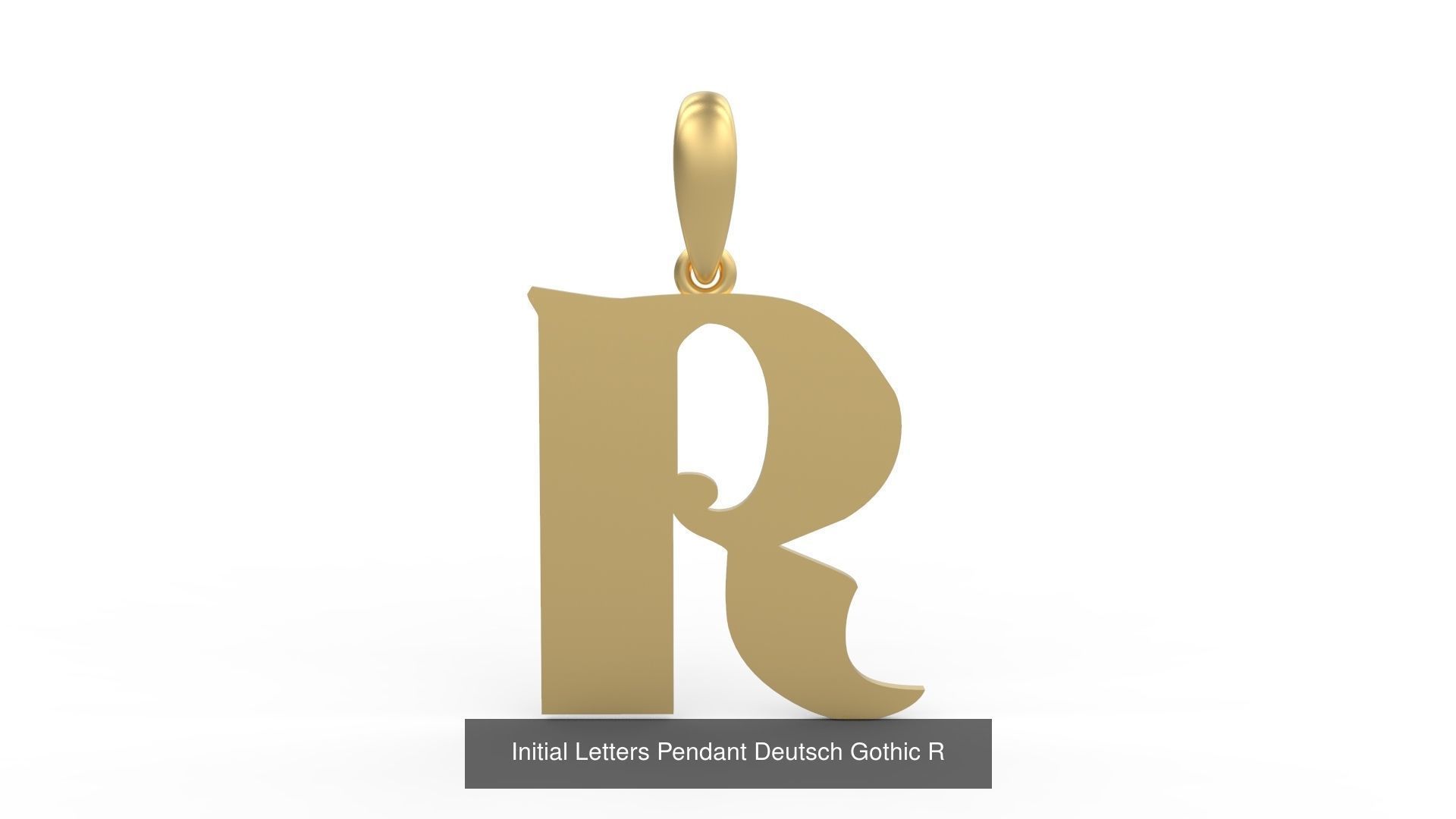 Initial Letters Pendant Alphabets Deutsch Gothic 3D Model Collection_20