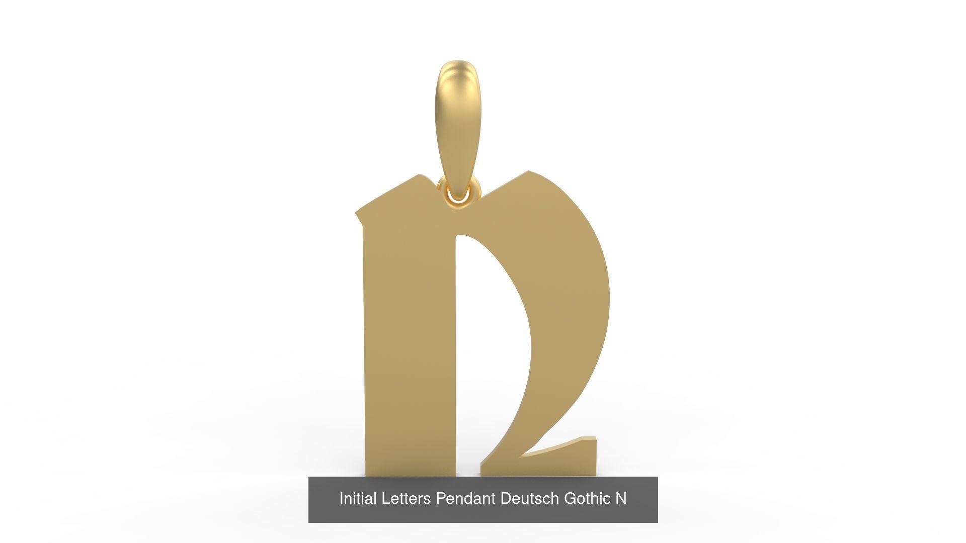 Initial Letters Pendant Alphabets Deutsch Gothic 3D Model Collection_16