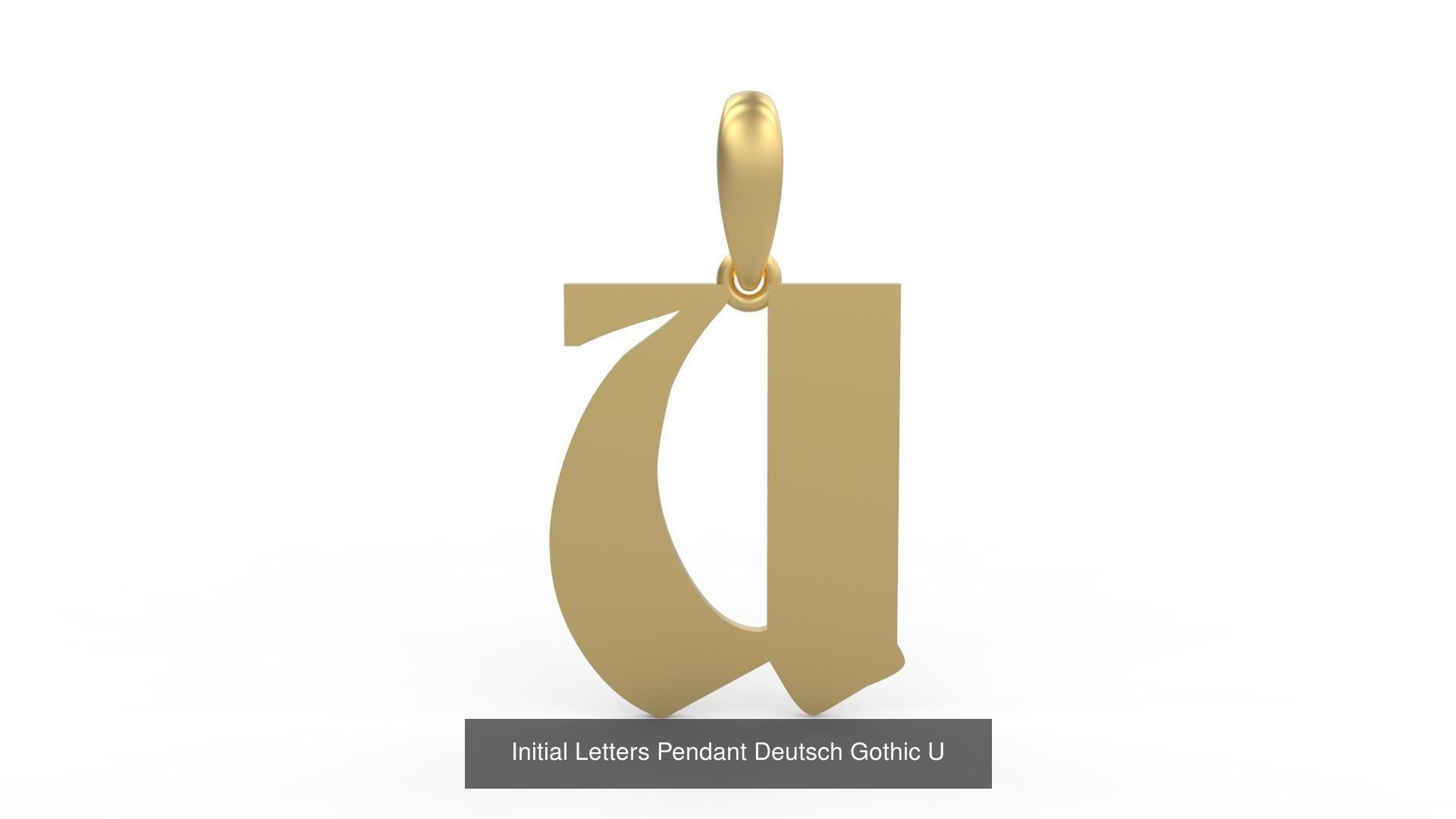 Initial Letters Pendant Alphabets Deutsch Gothic 3D Model Collection_23