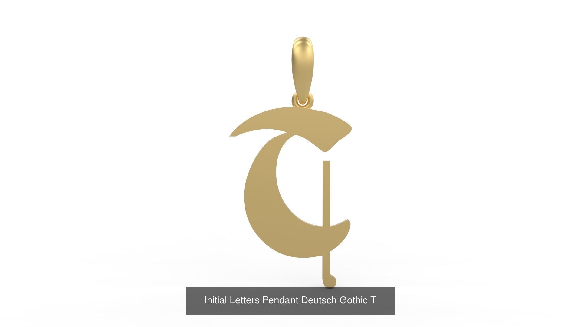 Initial Letters Pendant Alphabets Deutsch Gothic 3D Model Collection_22