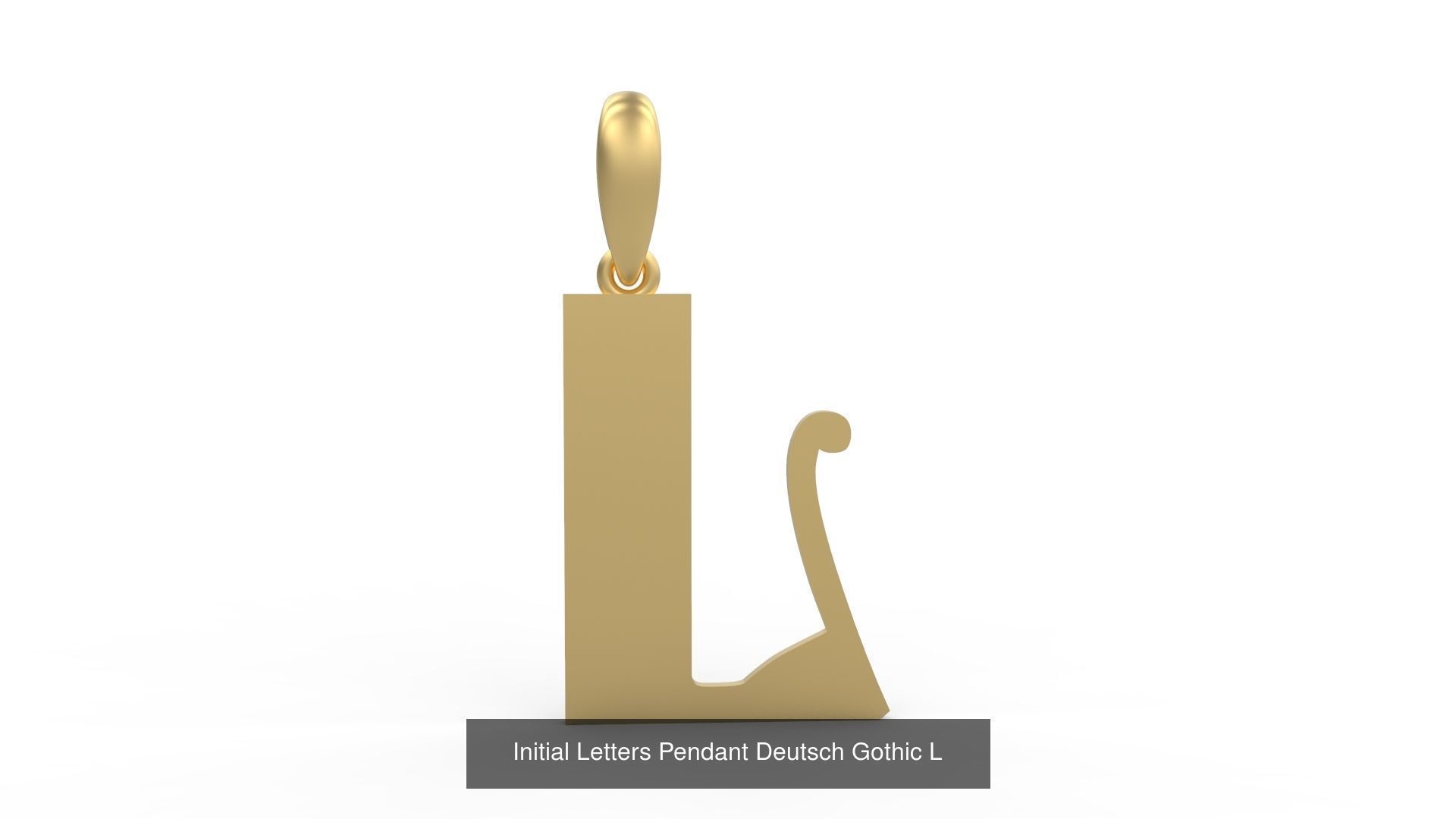 Initial Letters Pendant Alphabets Deutsch Gothic 3D Model Collection_14