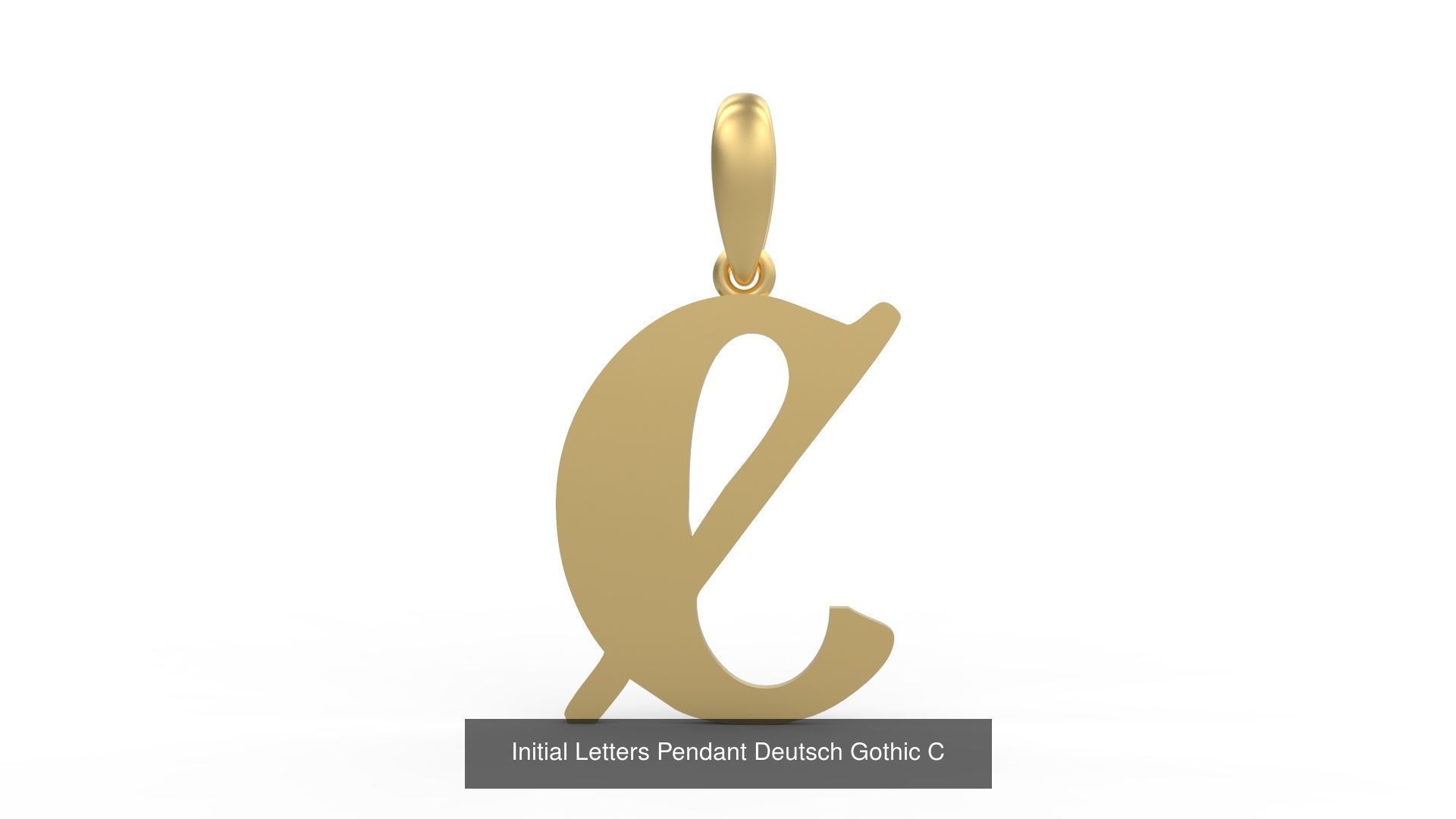 Initial Letters Pendant Alphabets Deutsch Gothic 3D Model Collection_5