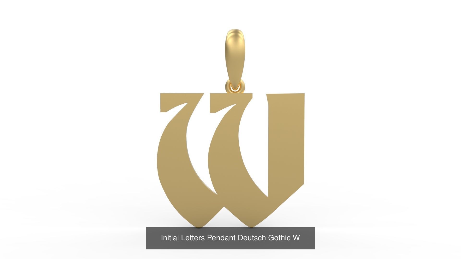 Initial Letters Pendant Alphabets Deutsch Gothic 3D Model Collection_25