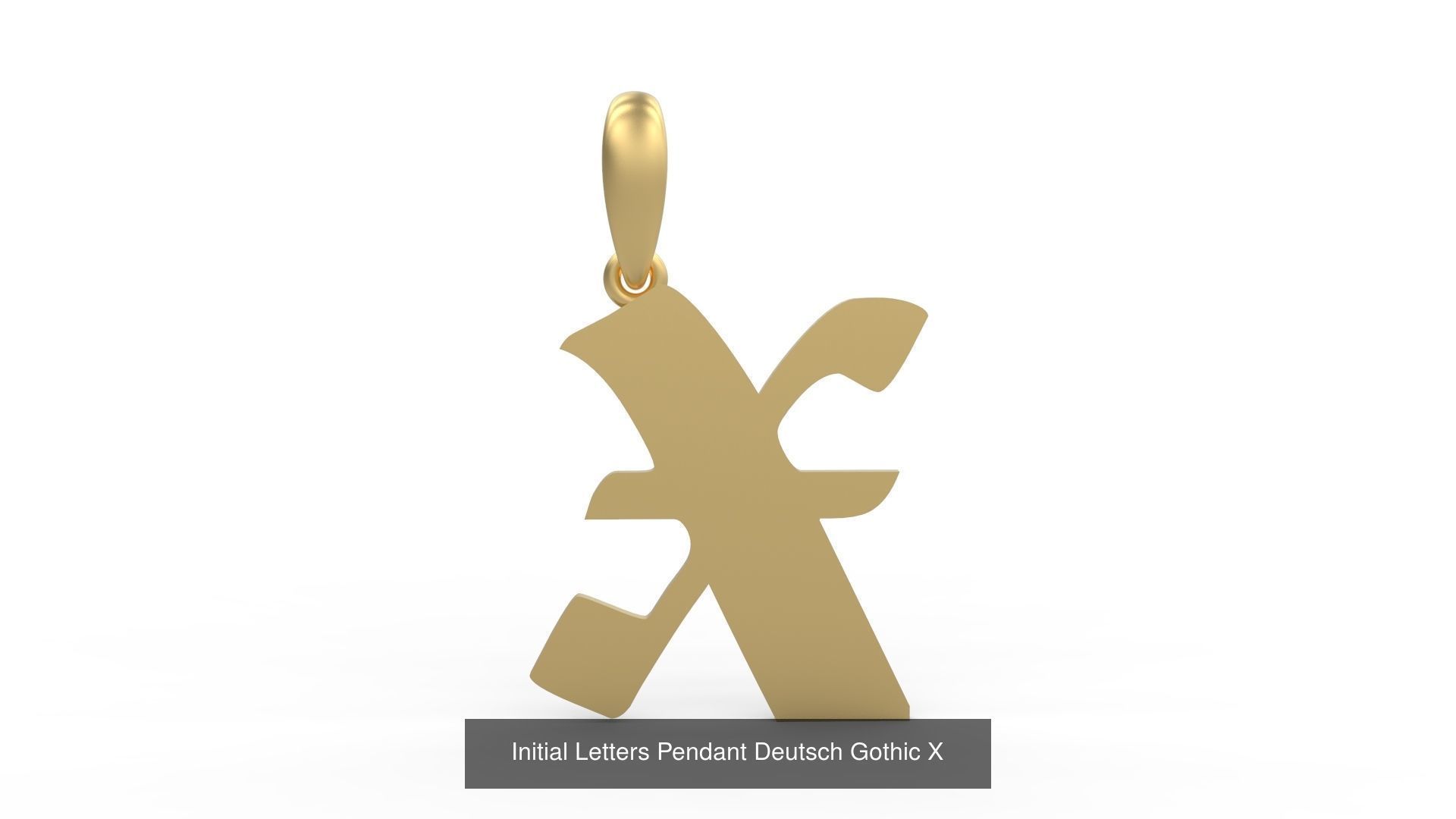 Initial Letters Pendant Alphabets Deutsch Gothic 3D Model Collection_26