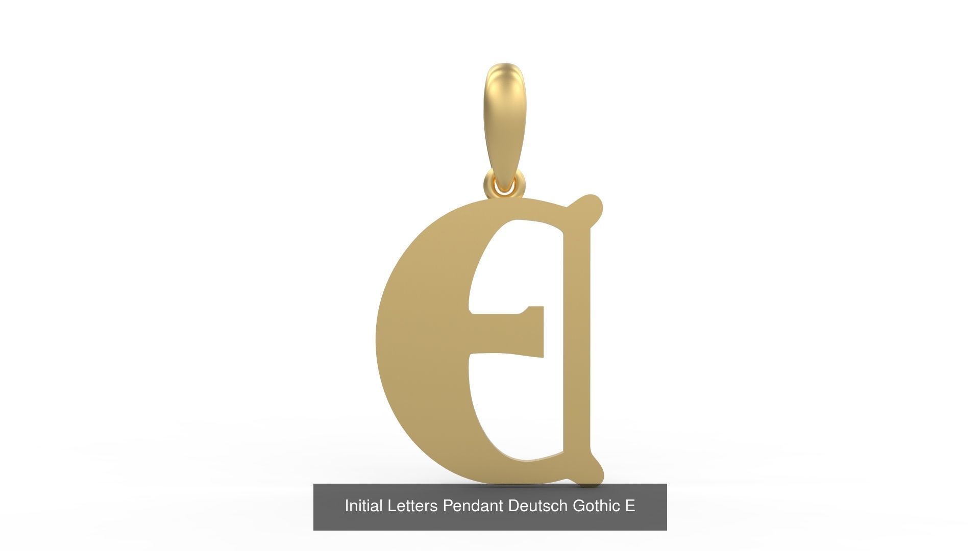 Initial Letters Pendant Alphabets Deutsch Gothic 3D Model Collection_7