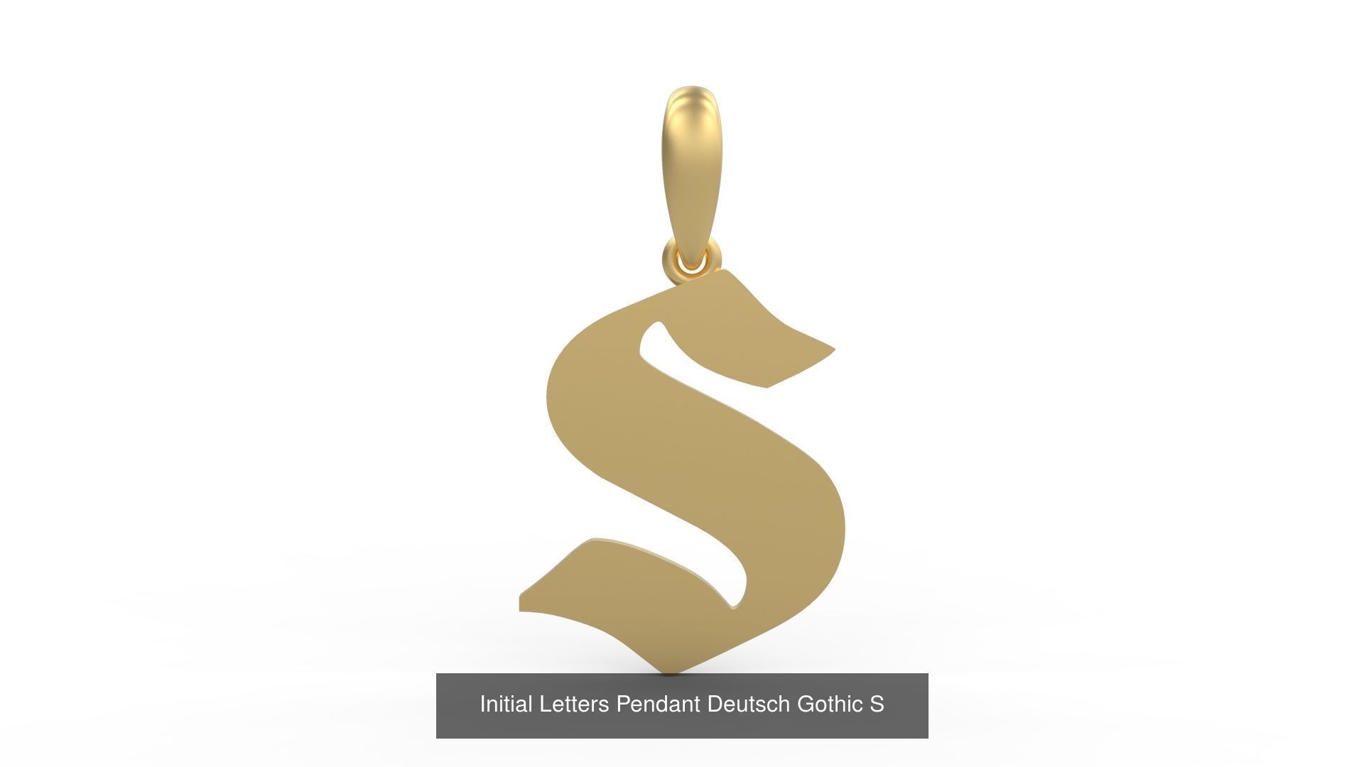 Initial Letters Pendant Alphabets Deutsch Gothic 3D Model Collection_21