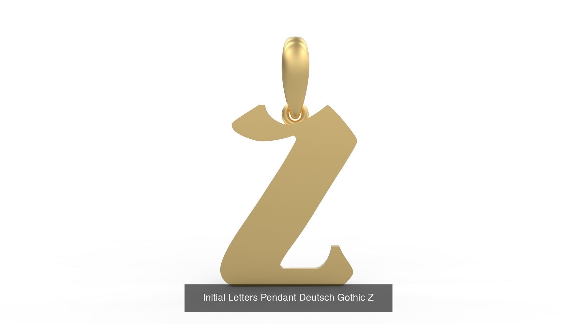 Initial Letters Pendant Alphabets Deutsch Gothic 3D Model Collection_28