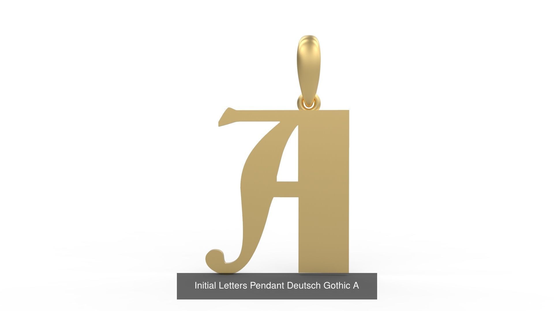 Initial Letters Pendant Alphabets Deutsch Gothic 3D Model Collection_3