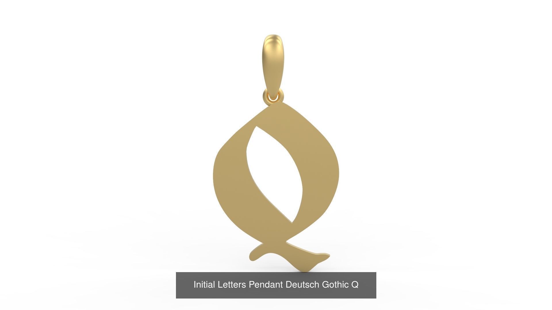 Initial Letters Pendant Alphabets Deutsch Gothic 3D Model Collection_19